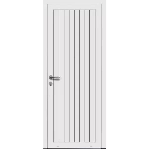 porte de service PVC avec rainures verticales