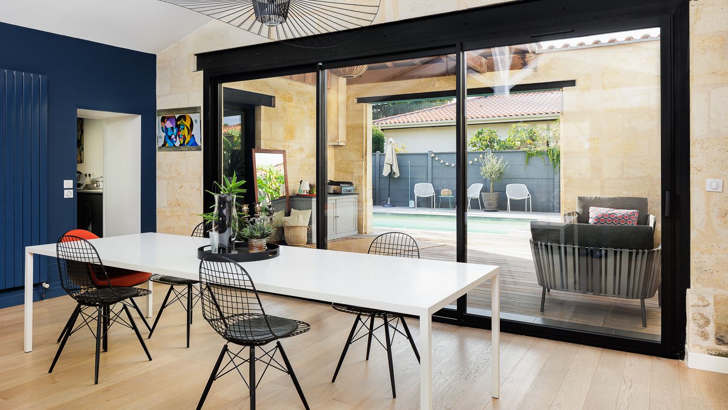 Coulissant aluminium 3 vantaux noir 2100