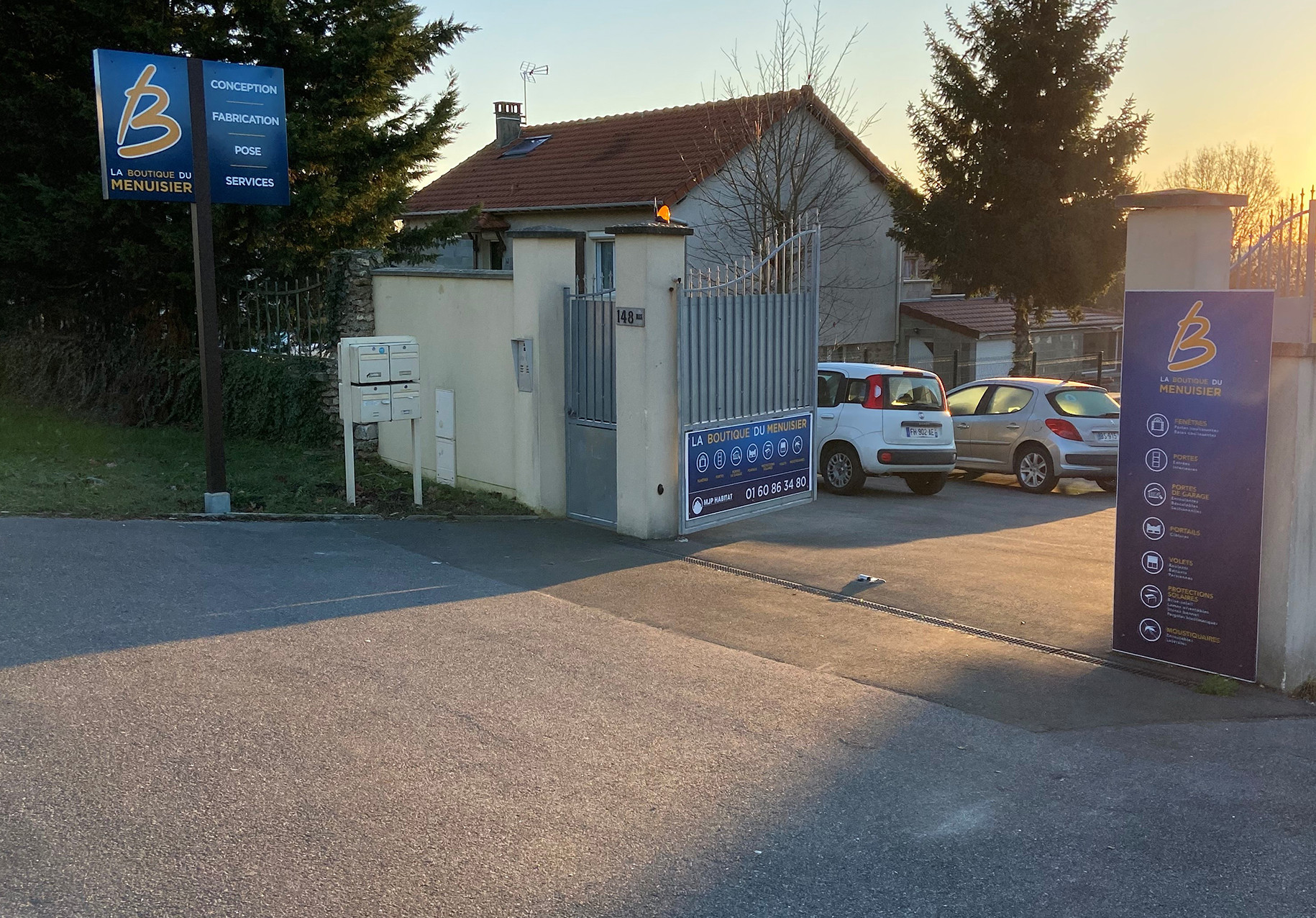 Entrée de la Boutique MJP Habitat à Lisses