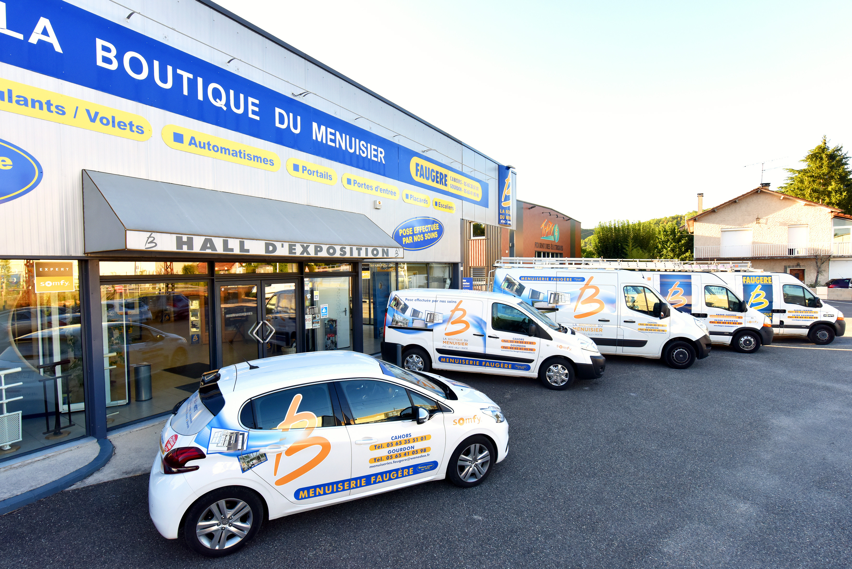 Façade de la Boutique Menuiseries Faugère à Cahors