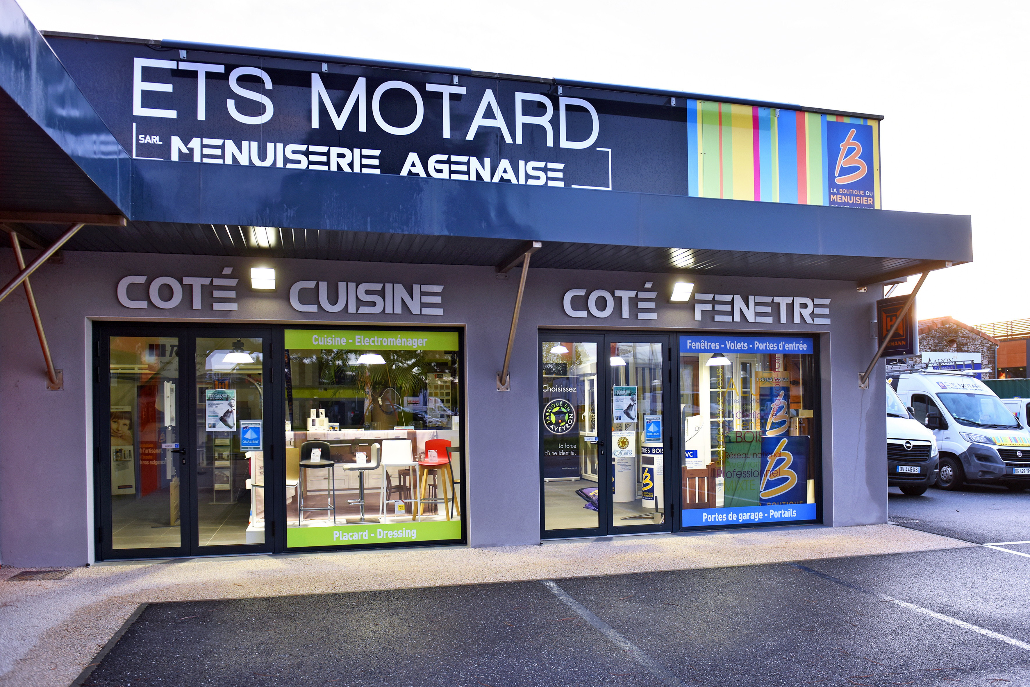 Façade de la Boutique Menuiserie Agenaise - ETS Motard à Agen