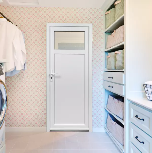porte de service PVC buanderie