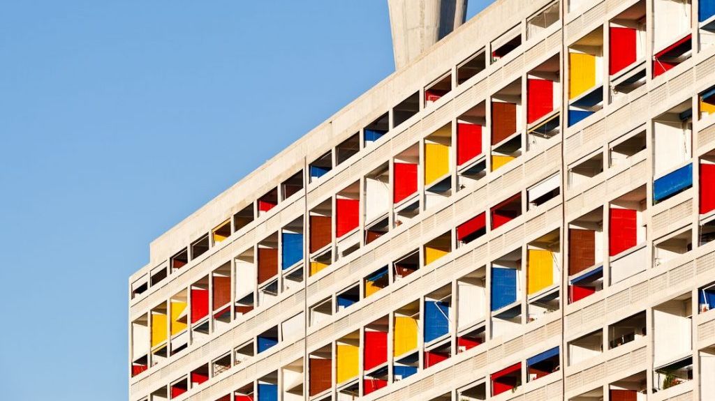 Unité d'habitation Marseille brise soleil orientable Le Corbusier