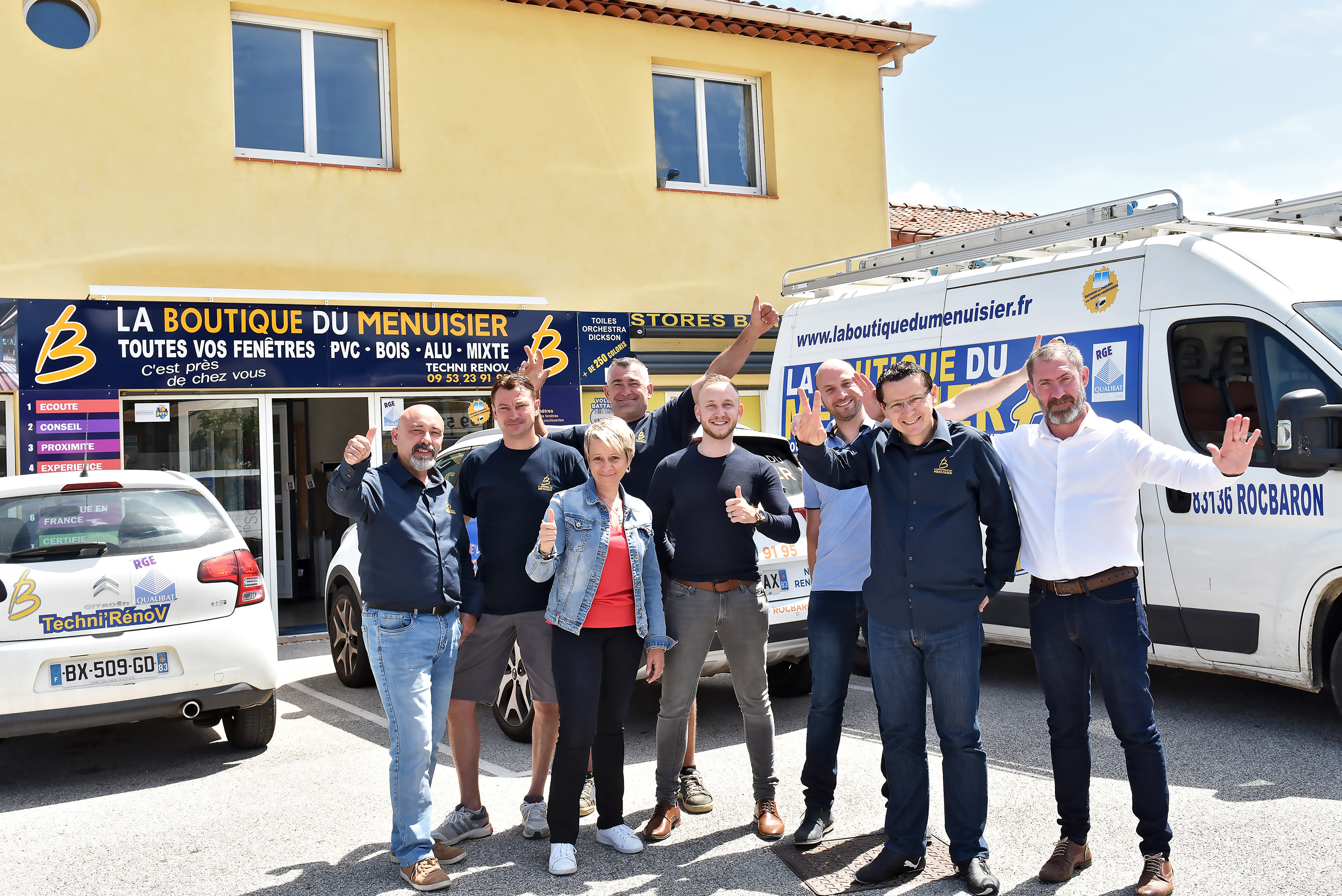 L'équipe de la Boutique Techni Rénov à Rocbaron (83)