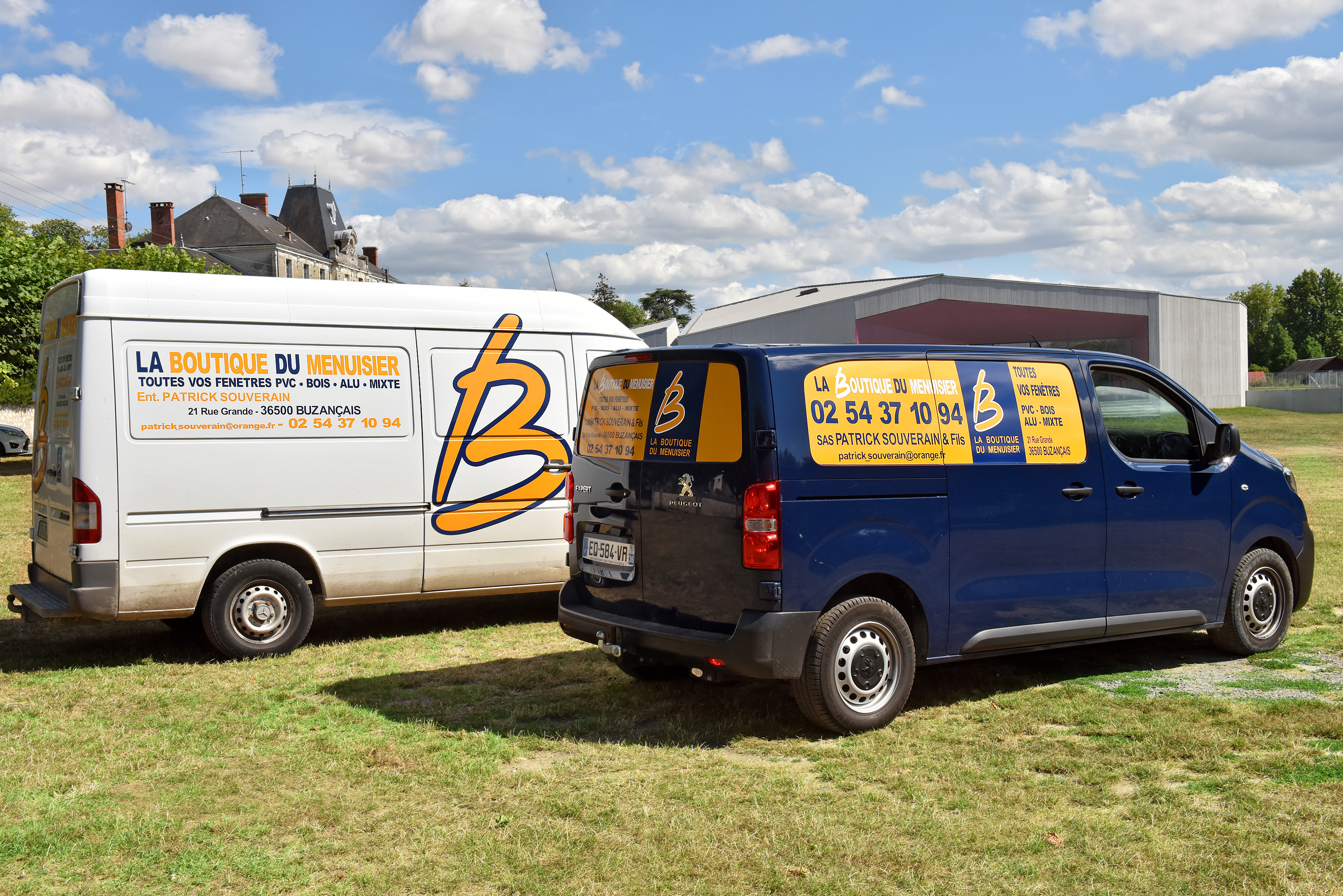 Camions de la Boutique Patrick Souverain et Fils à Buzançais