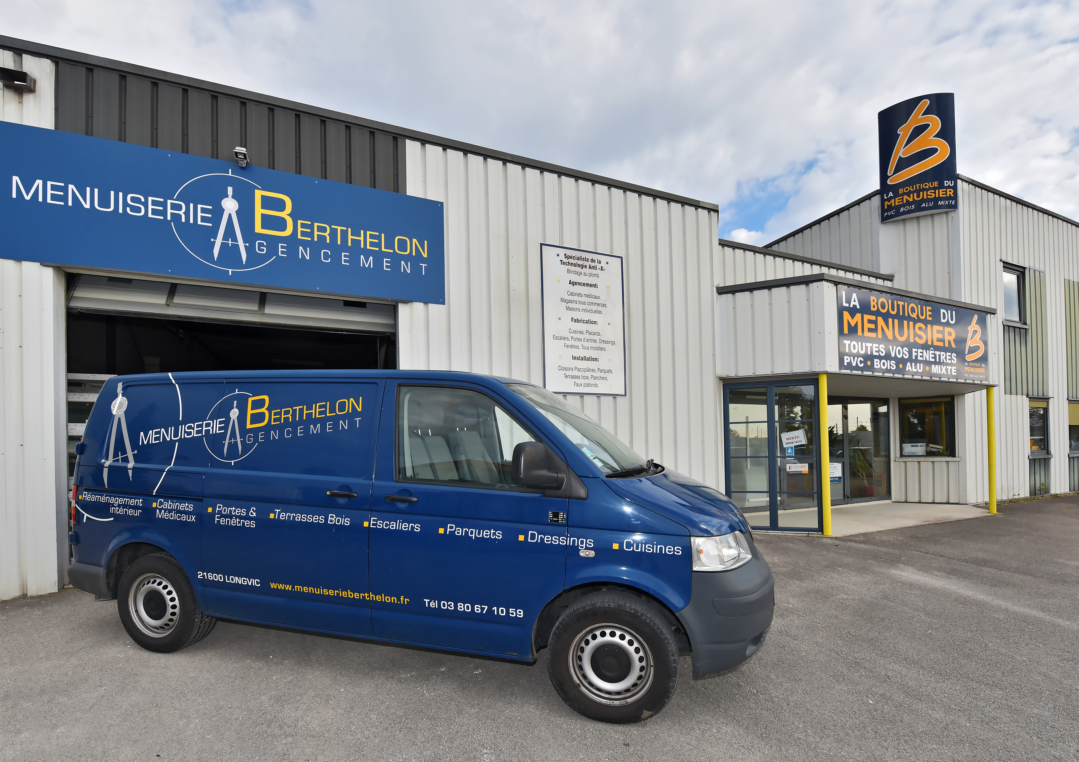 Façade de la Boutique Menuiserie Berthelon à Longvic